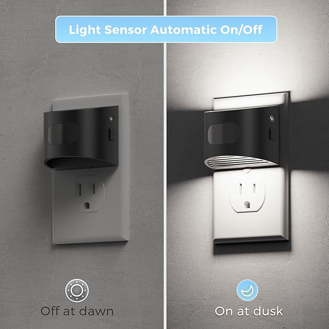 L LOHAS LED Night Light with Motion Sensor & Dusk to Dawn Sensor, Night Lights - Image 3