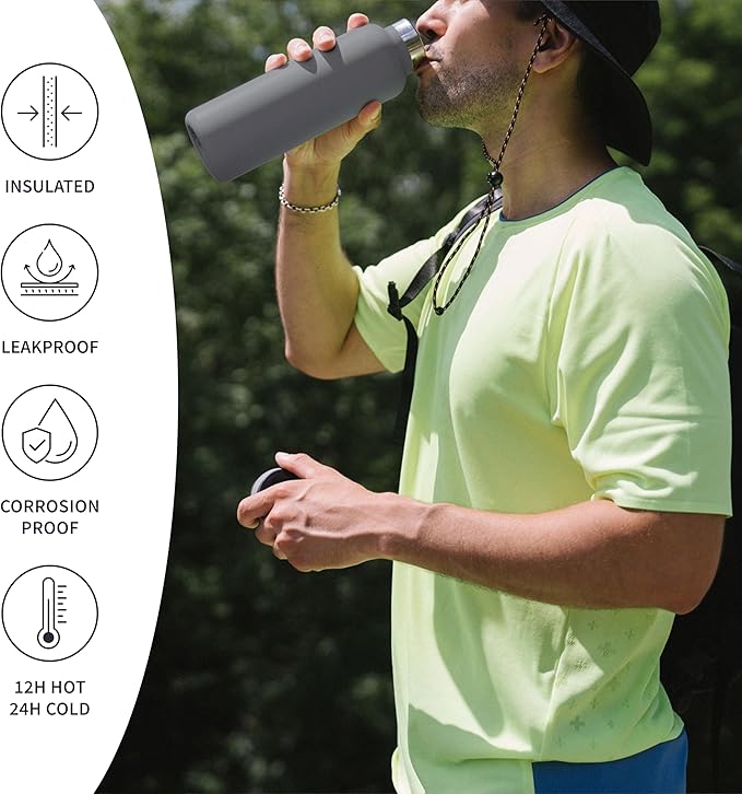 Bambaw 12 oz Stainless Steel Water Bottle, Insulated Water Bottle - Image 3