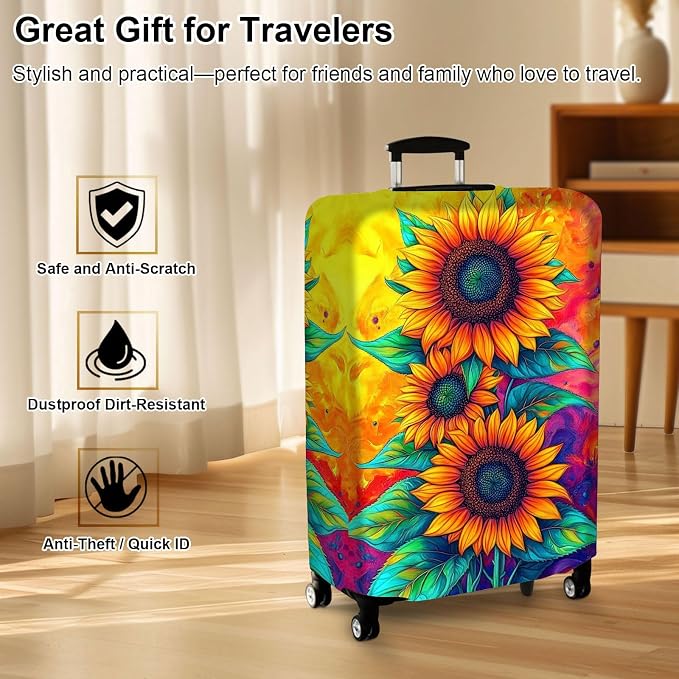 Luggage Cover Protector for 19-20 Inch Suitcases, TSA Approved Elastic Travel - Image 7