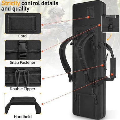 TORIBIO Double Rifle Case Soft Bag 32" 34" 36" 42" 46" 48'' 51“ 55” Gun Case - Image 6