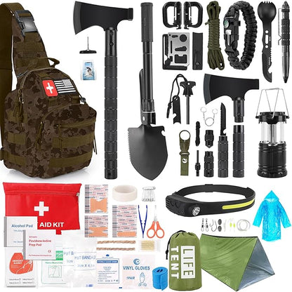 Survival Kit, Camping Axe, Crossbody Bag by XIFOZA
