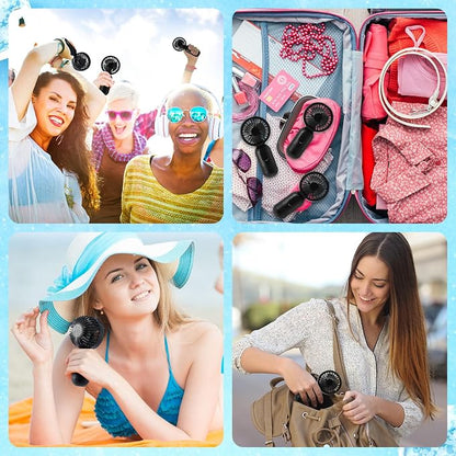 Rossesay 48 Pcs Mini Portable Fan Bulk Cute Handheld Lightweight Small Little - Image 5