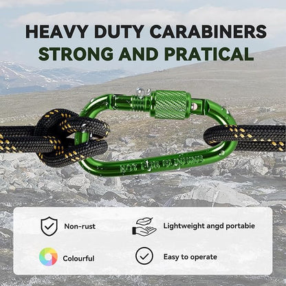 Carabiner Clip, Key Hooks for Keychain Aluminum D Ring Shape Carabiner - Image 7