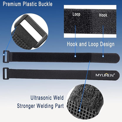 1"x 12"-12 Pack Reusable Fastening Cable Straps - Image 4