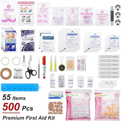 GEVOKE Professional 500 Piece Emergency First Aid Kit - Image 3