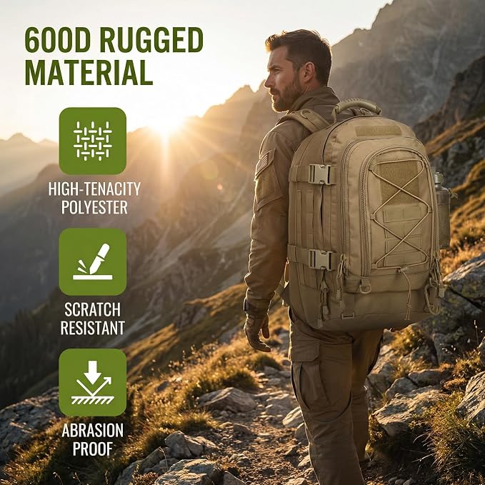 Large Military Bug Out Bag 3 Day Pack Expandable Backpack Army Daypack - Image 5