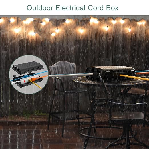 Outdoor Electrical Box, IP54 Waterproof Extension Cord Cover 9 Cable Entry - Image 8