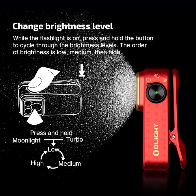 OLIGHT Oclip Pro EDC Flashlight Clip-on Light, Rechargeable 500 Lumens - Image 3
