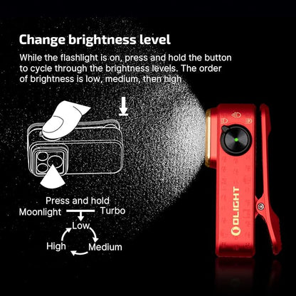 OLIGHT Oclip Pro EDC Flashlight Clip-on Light, Rechargeable 500 Lumens - Image 3
