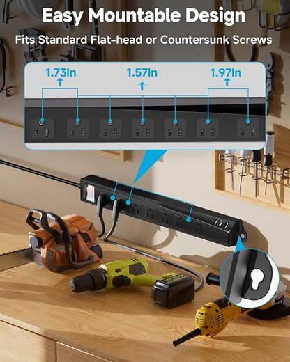 Outdoor Power Strip Weatherproof IPX6, 1625W/13A 6 Ft Extension Cord - Image 5