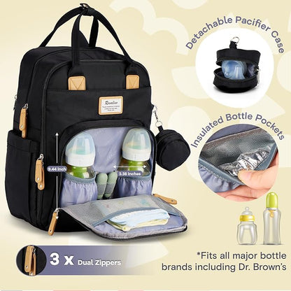 RUVALINO Diaper Bag Backpack-Expandable Baby Bag - Image 4