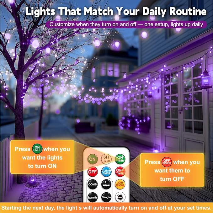 HXWEIYE Rechargeable Fairy Lights - Image 3