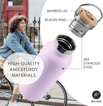 Bambaw 12 oz Insulated Water Bottle, Stainless Steel Water Bottle - Image 2