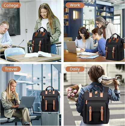LOVEVOOK Laptop Backpack Purse for Women Work Traveling Commuter Backpack - Image 9