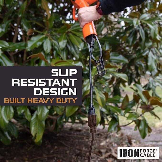 Iron Forge Cable Outdoor Brown Extension Cord 100 ft - Image 5