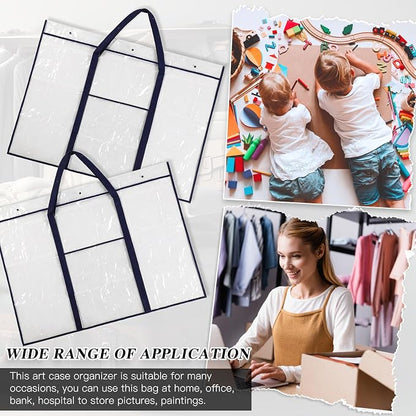 Windyun 2 Pack Large Poster Storage Bag 48" x 36" Bulletin Board Holder Art - Image 7