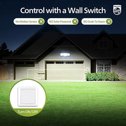 Philips 72W 7400LM LED Flood Lights Outdoor, Switch Controlled Aluminum - Image 3