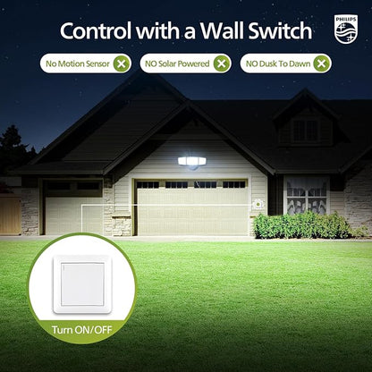 Philips 72W 7400LM LED Flood Lights Outdoor, Switch Controlled Aluminum - Image 3