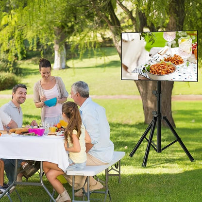 TVON TV Tripod Stand for 23-80 inch Flat Screen/Curved TVs, Portable TV Stand - Image 9