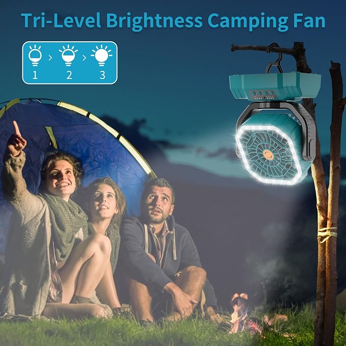 AVV 20000mAh High Speed Portable Camping Rechargeable Fan - Image 3