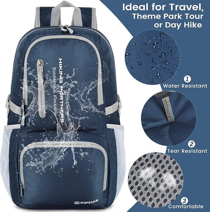 ZOMAKE Lightweight Packable Backpack, 35L Light Foldable Hiking Backpacks Water - Image 4