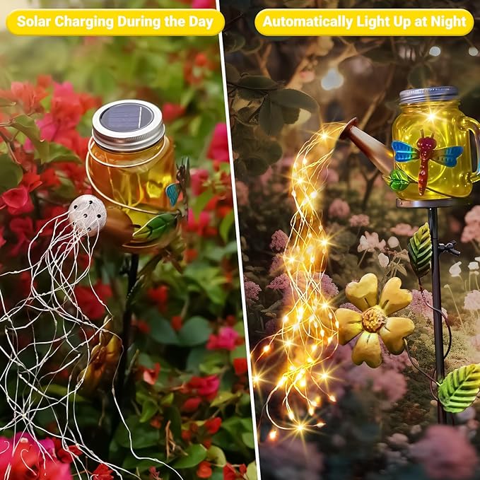 SRNPMIU Solar Watering Can Light, Yard Outdoor Decor Lights, IP65 Waterproof - Image 3