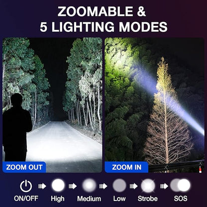 RECHOO 8 Pack LED Flashlight, Bright Powerful Flash Light - Image 2