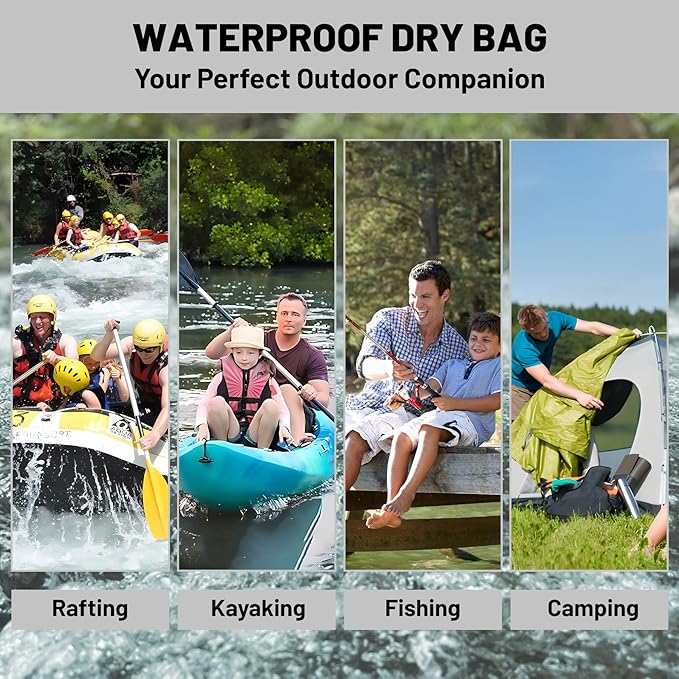 Waterproof Dry Bag, Roll Top Tropical Summer Watercolor Hibiscus Small - Image 4