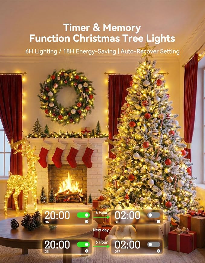 LitHome 164FT 500 LED String Lights Outdoor Indoor, 8 Modes Waterproof - Image 3