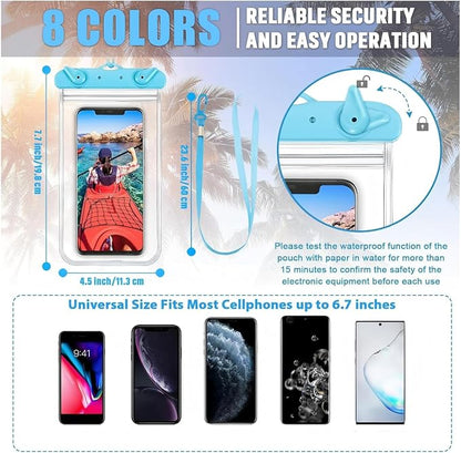 Weewooday 120 Pieces Waterproof Phone Pouch Bulk Universal Multicolor Cellphone - Image 2