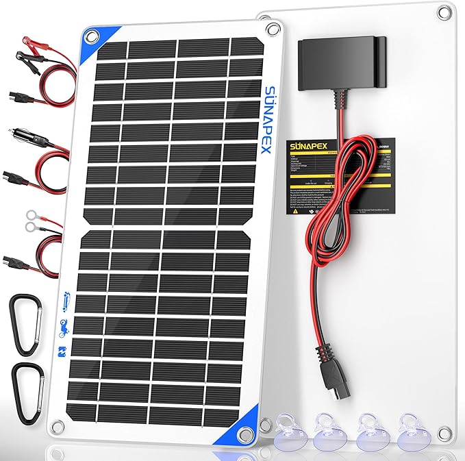 SUNAPEX 12V 10 Watt Solar Trickle Charger Maintainer by SUNAPEX-PASSINGTHEJOY