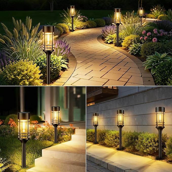 LETMY 12 Pack Solar Pathway Lights Outdoor, Solar Lights Outdoor Waterproof IP65 - Image 9