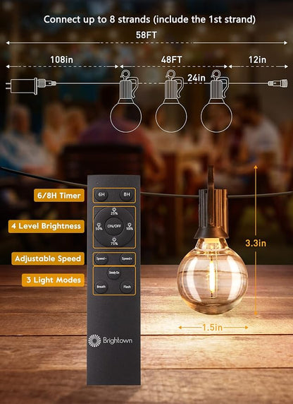 Brightown Outdoor String Lights - Image 5