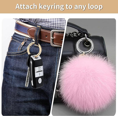 Gkeygo 1 Inch Keychain Rings, 8 Pack Round Carabiner Clip - Image 4