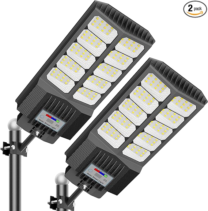 Solar Street Lights Outdoor Waterproof Dusk to Down by XCQMHF