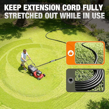 100 FT Outdoor Extension Cord Waterproof, 16/3 Gauge Heavy Duty 3 Prong Power - Image 6