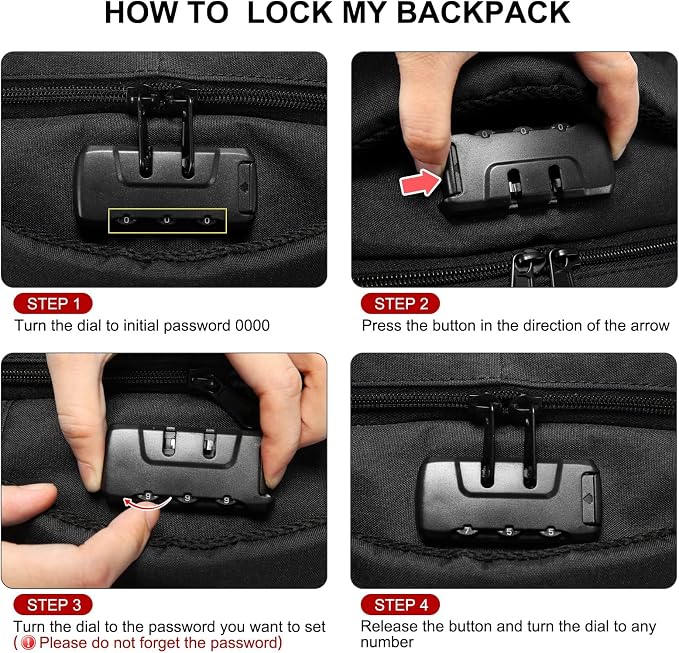 LOVEVOOK Travel Laptop Backpack Waterproof Anti Theft Backpack - Image 3