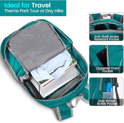 ZOMAKE Ultra Lightweight Packable Backpack 25L, Foldable Hiking Backpacks Water - Image 3