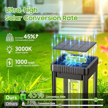 KOOPER Taller Solar Pathway Lights Outdoor, 4 Pack Upgraded Brighter Solar - Image 7