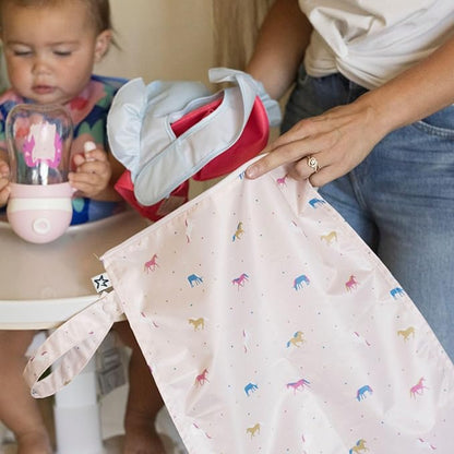 Tiny Twinkle Mess Proof Wet Bags | 2-Pack Reusable Waterproof Wet Bags - Image 6
