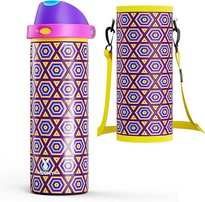 24 oz Insulated Water Bottle for Women: Meoky Stainless Steel Water Bottle by MEOKY