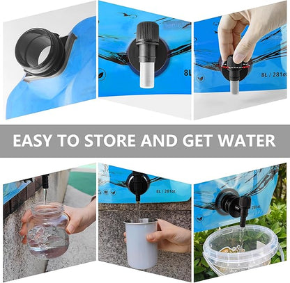 Collapsible 8L Water Storage Bag, BPA-Free Portable Folding Water Jug - Image 6