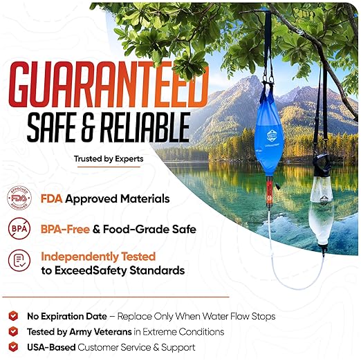 Gravity Water Filtration System – 2 High Capacity Lightweight Hanging Bags - Image 6