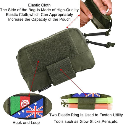 Tactical Molle Admin Pouch Chest Rig Small Molle Chest Pouch Utility MOLLE/Belt - Image 4
