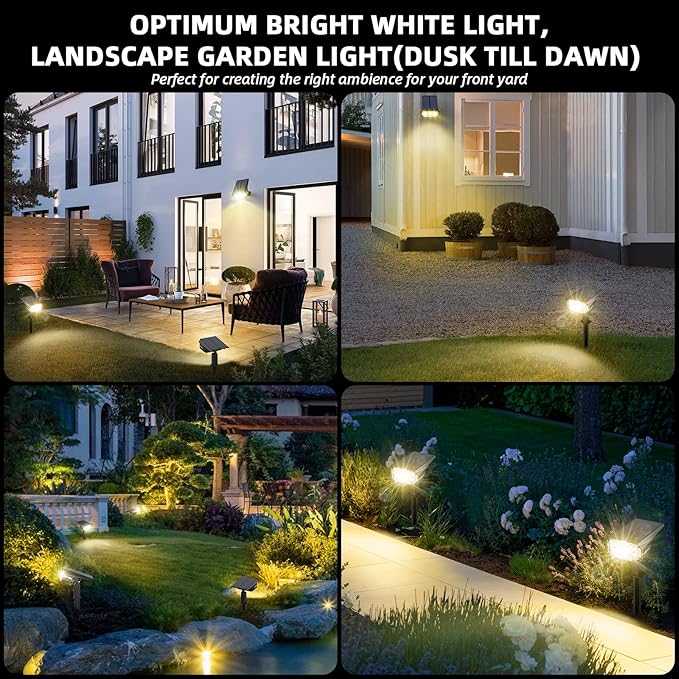 LEREKAM Solar Spot Lights Outdoor Landscape Lights, IP65 Outdoor Waterproof - Image 7