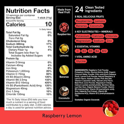 DryWater Electrolyte Powder Packets, Raspberry Lemon - Image 6