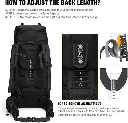 Mardingtop 75L Molle Hiking Internal Frame Backpacks - Image 6