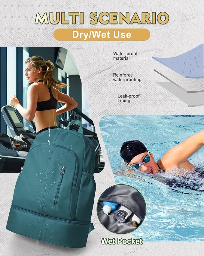 Gym Backpack for Women Men, Lightweight Gym Bag - Image 5