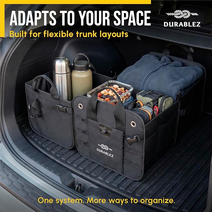 3-Section Car Trunk Organizer XL – Large Modular Auto Storage Bin, Foldable - Image 4