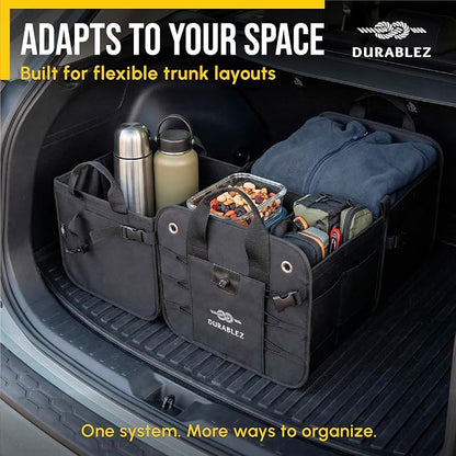 3-Section Car Trunk Organizer XL – Large Modular Auto Storage Bin, Foldable - Image 4